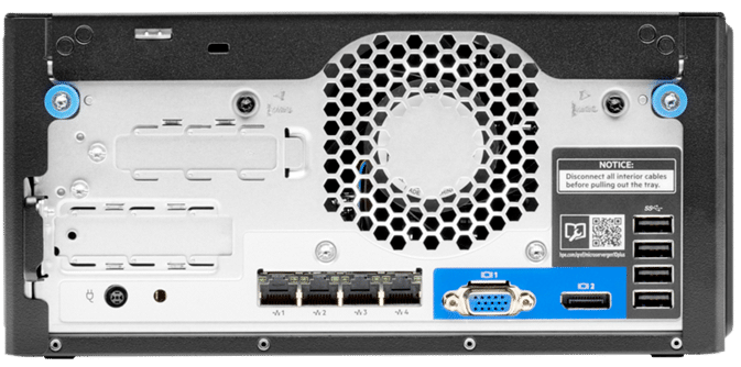 HPE ProLiant MicroServer Gen10 Plus rear