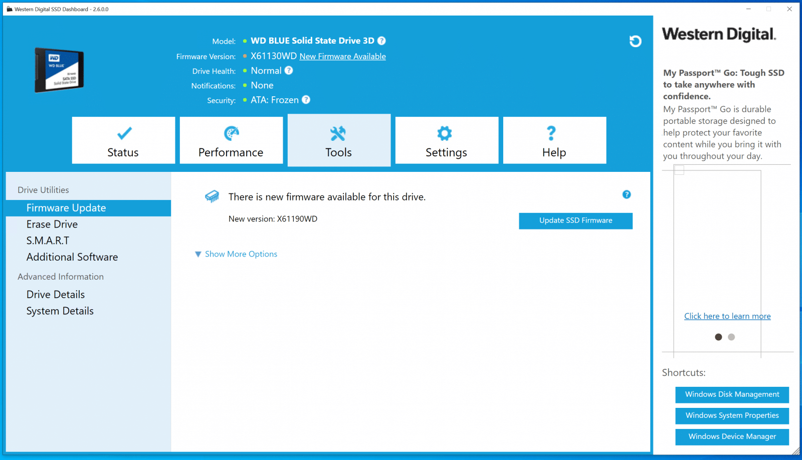 Western Digital Dashboard Review StorageReview.com