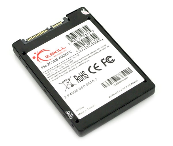 G.Skill Phoenix Pro 40GB SSD bottom