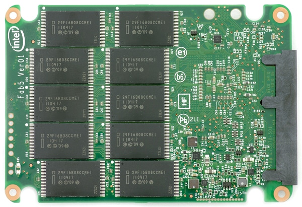 Intel SSD 320 pcb bottom