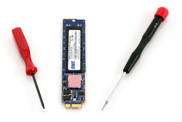 OWC Mercury Pro Aura Express SSD with tools