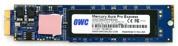 OWC Mercury Pro Aura Express SSD pcb top