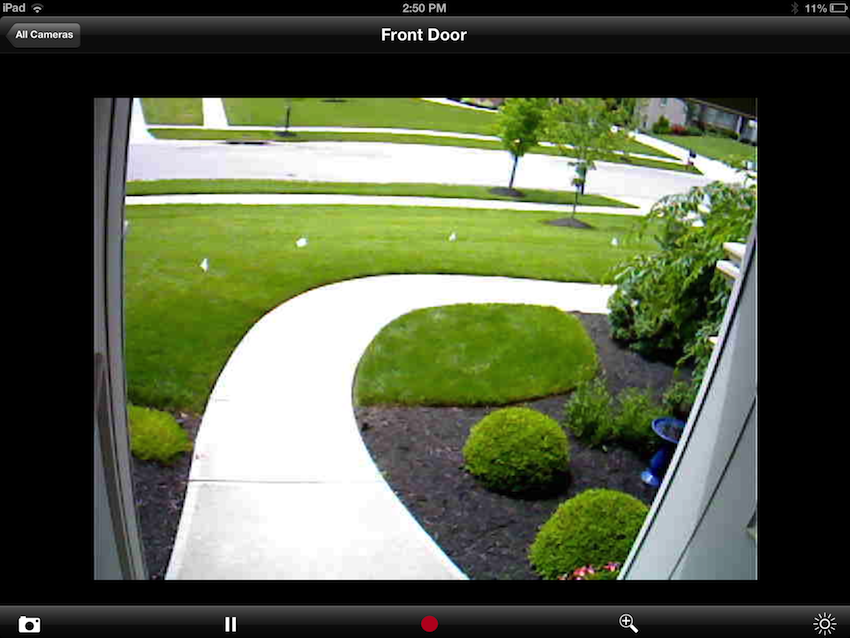 front door camera with monitor