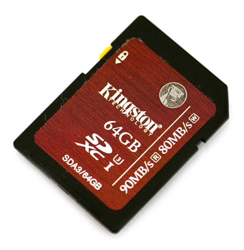 Carte mémoire SDXC Kingston 64 GB classe 10 - Taux de transfert