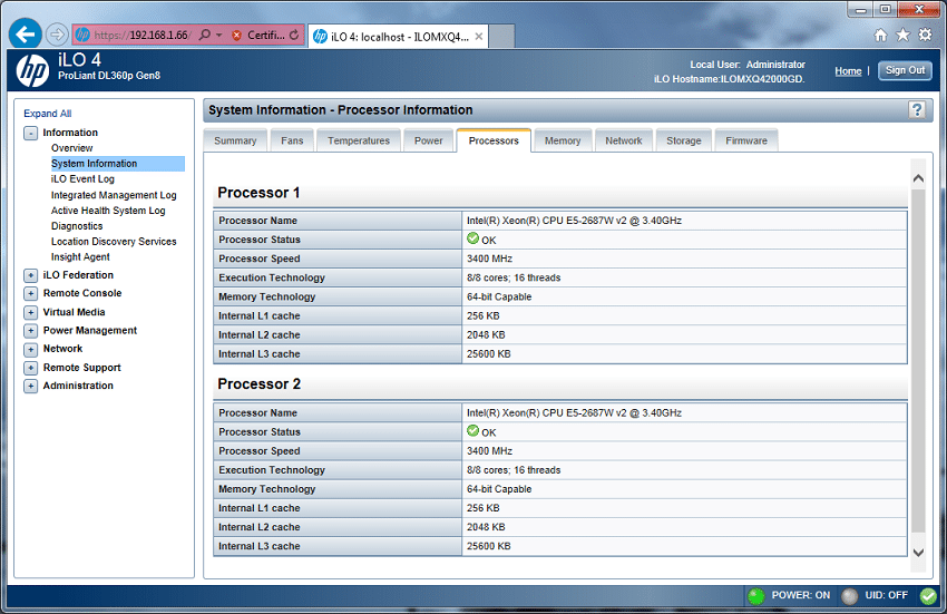 ILO 4 PROLIANT. Dl320e gen8 ILO config. Internal cache