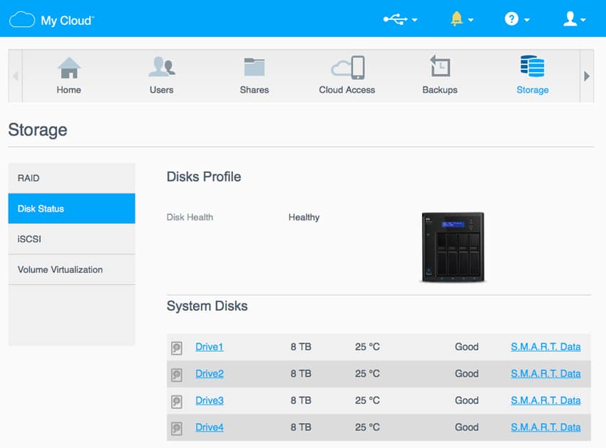 Wd My Cloud Pro Series Pr4100 Nas Review Storagereview Com