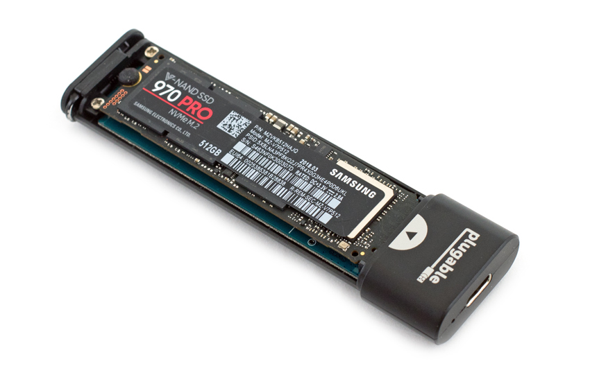 Plugable USBC-NVME USB 3.1 Gen 2 NVMe SSD Enclosure Review 