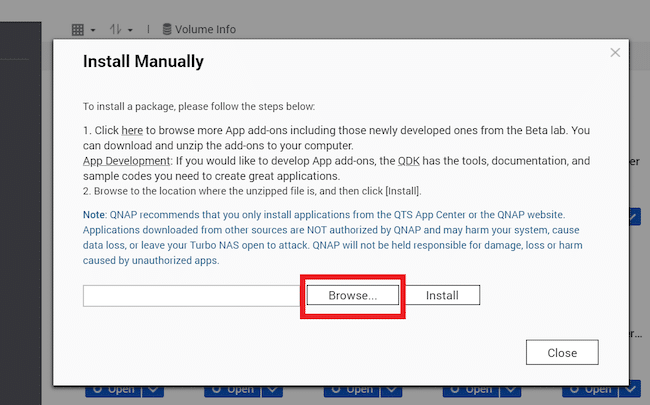 QNAP Install Beta Manually