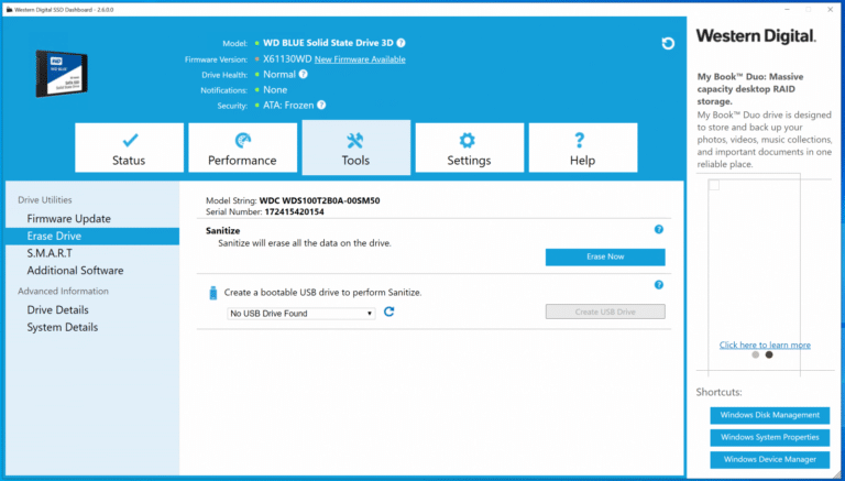 WD SSD Dashboard 5.3.2.4 for windows download free