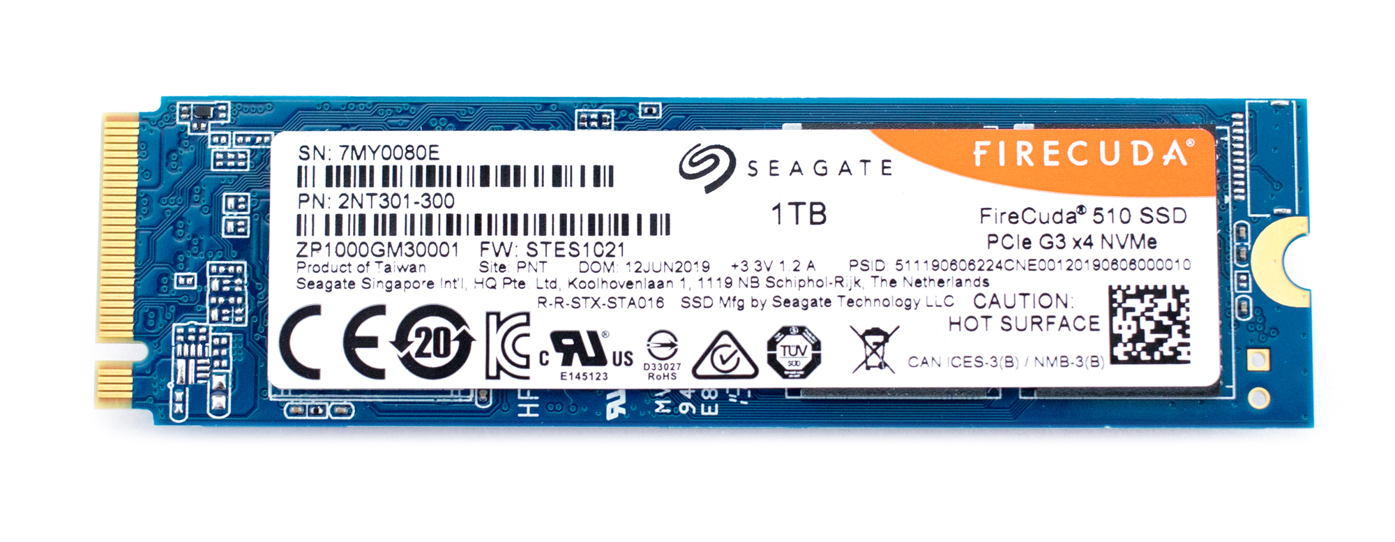Seagate FireCuda 510 SSD Bottom