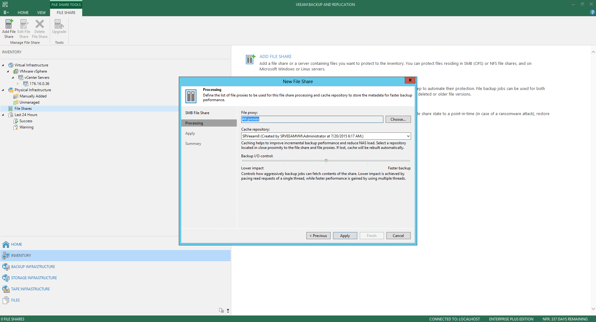 Veeam v10 NAS 3