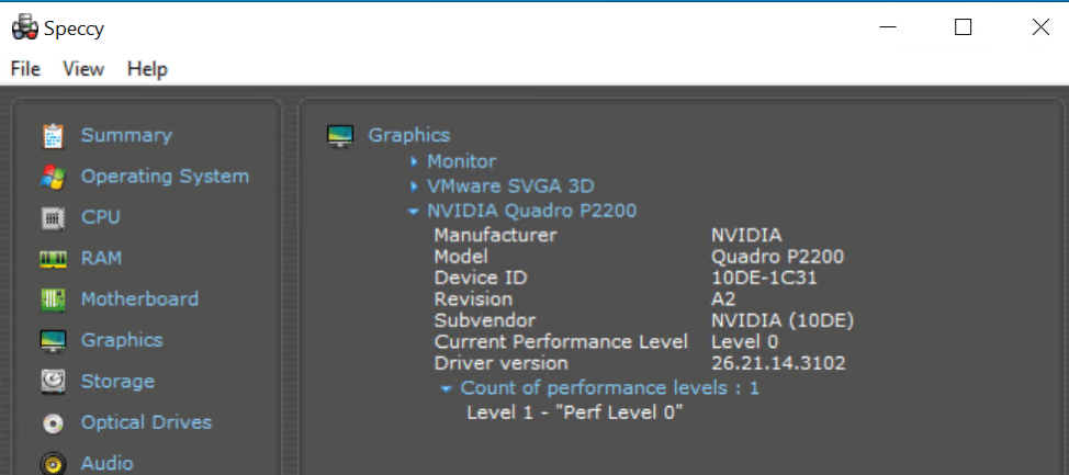 Intel NUC ESXi Speccy