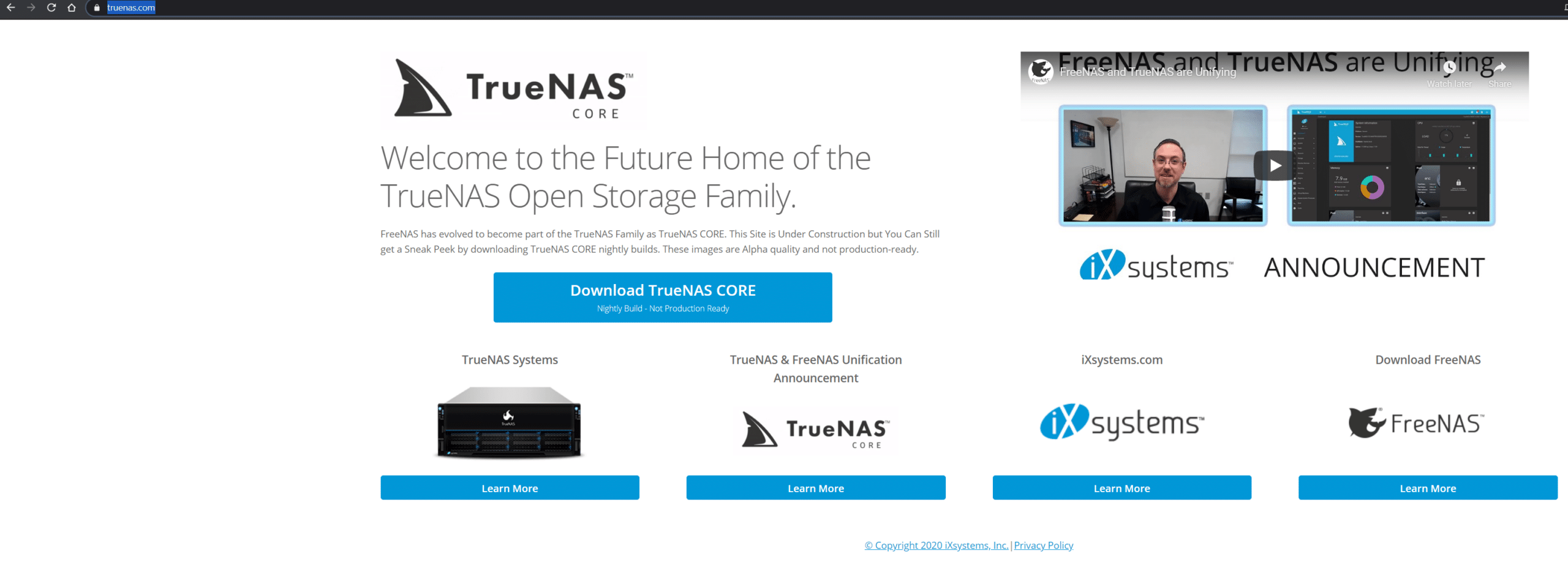 installer le truenas core