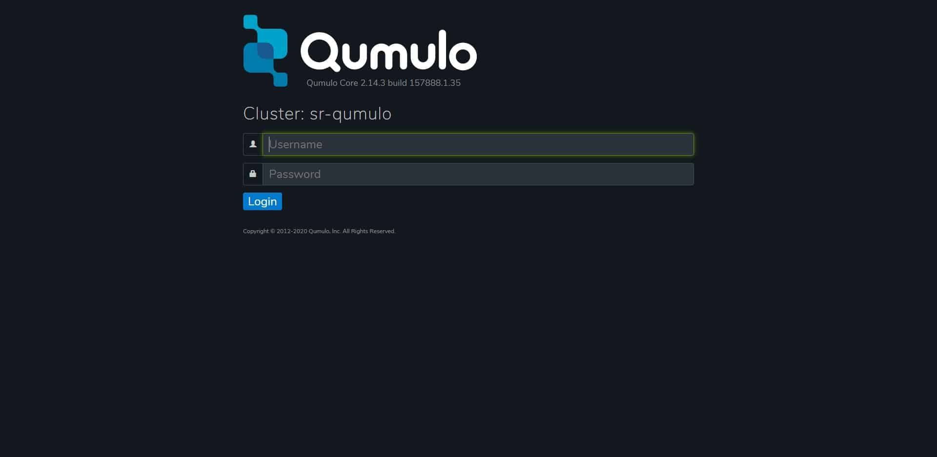 Qumulo Software login