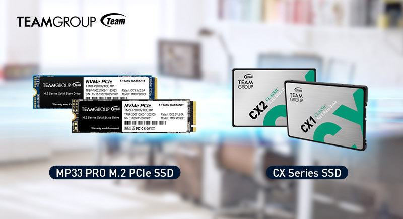 TEAMGROUP MP33 PRO PCIe SSD & CX Series 2.5” SSDs Launched 
