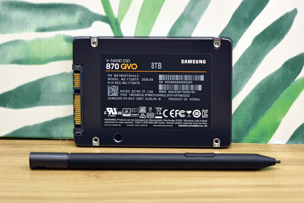 Samsung 870 QVO SSD back