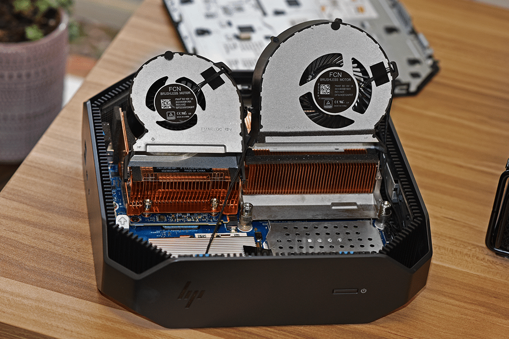 hp z2 mini inside fans up