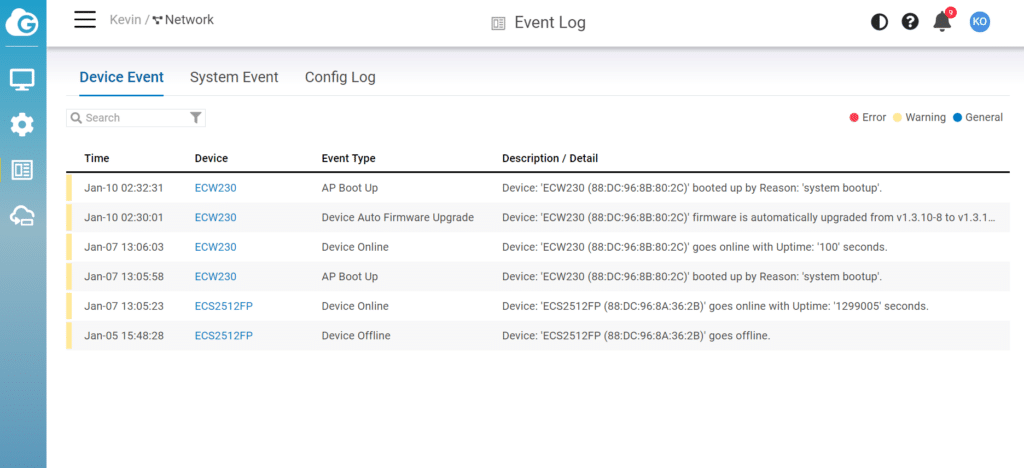 EnGenius ECS2512FP and ECW230 gui 6