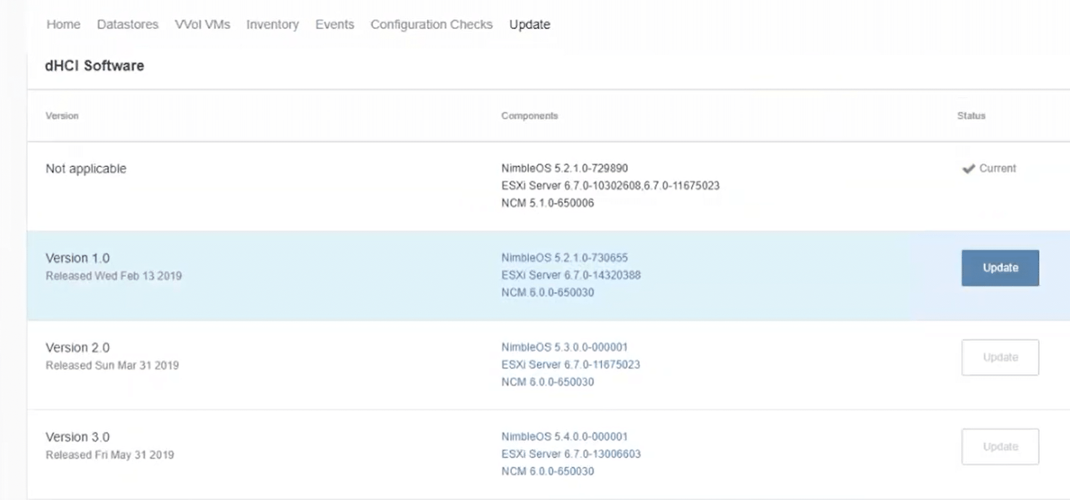 HPE Nimble dHCI update