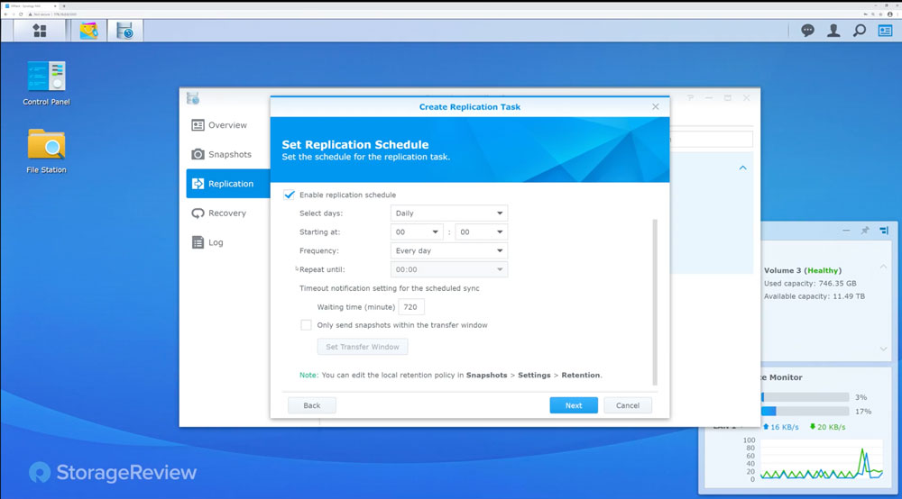 StorageReview Synology Replication Scheduler