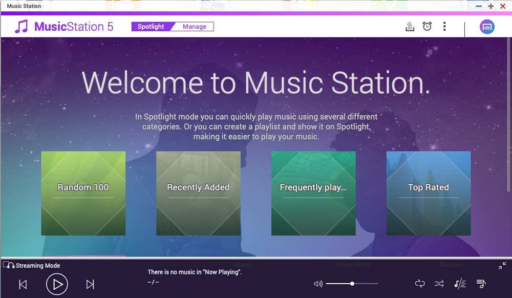 QNAp music station main