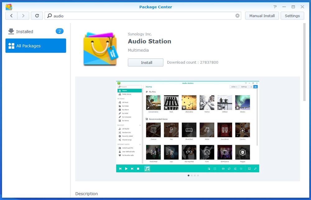 Synology Audio Station Install