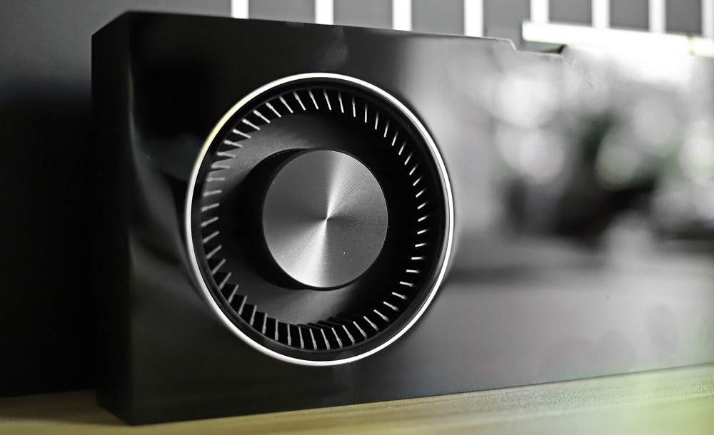 Nvidia RTX A6000 fan closeup