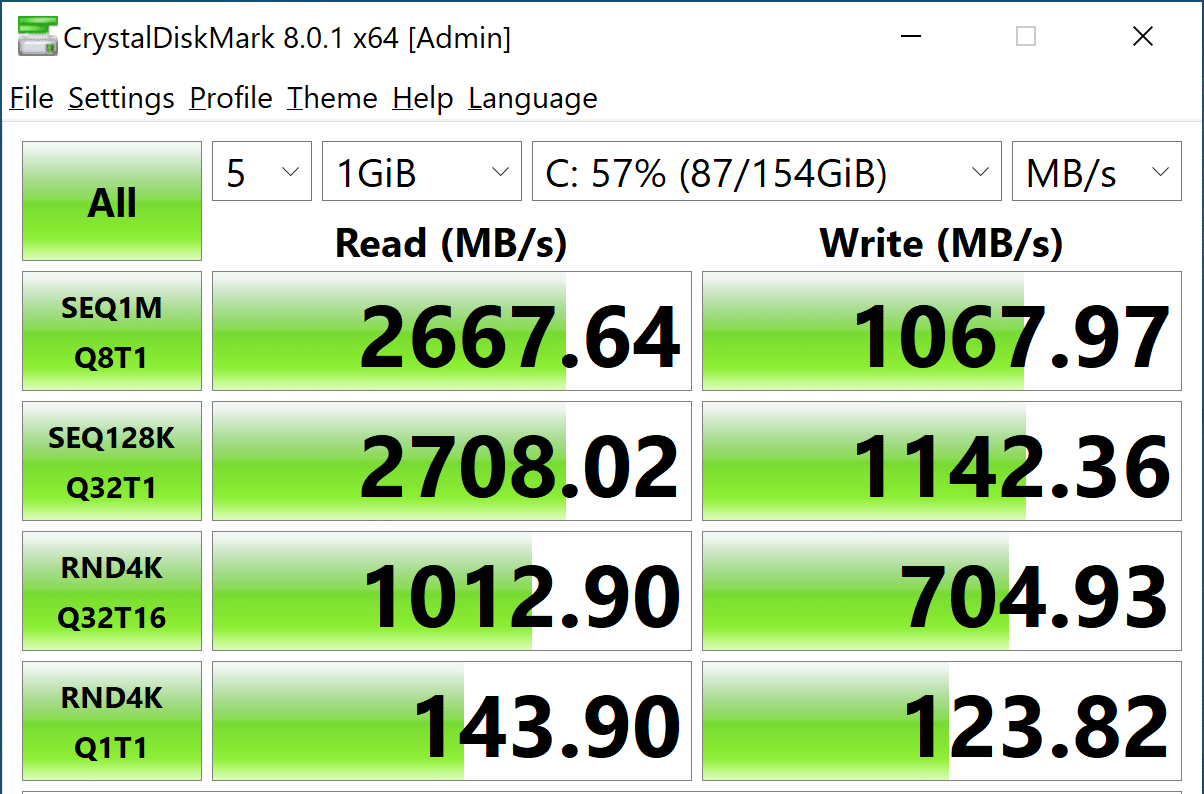 StorageReview-CrystalDiskMark- Intel Optane Memory H10 Optane On