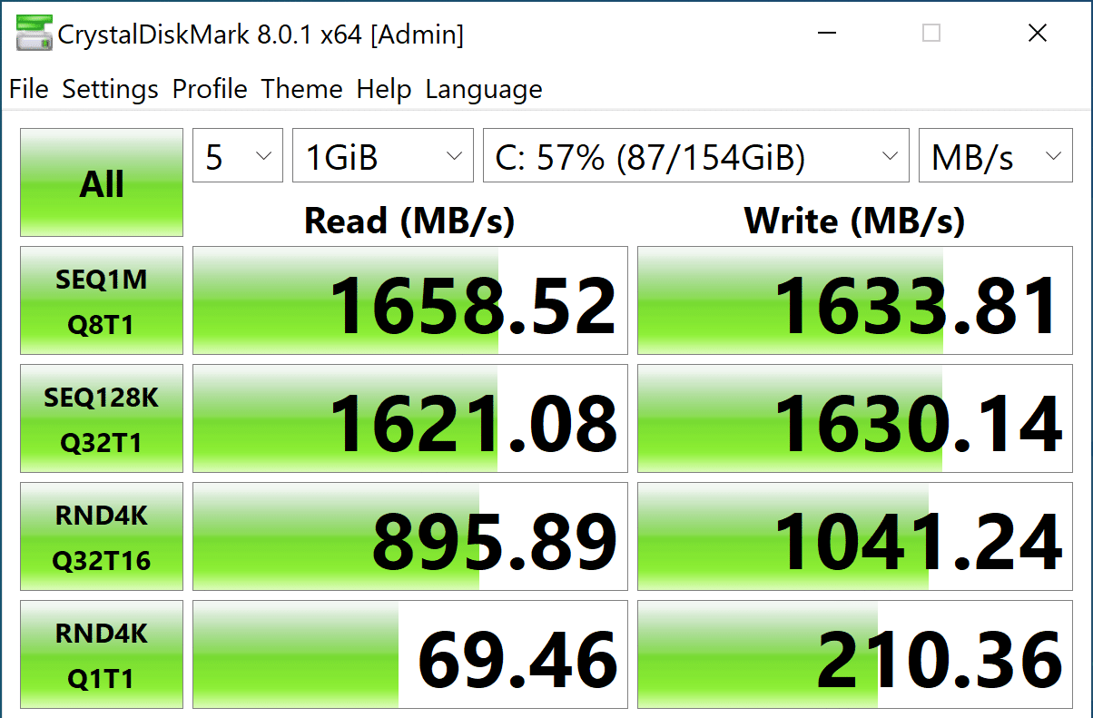 StorageReview-CrystalDiskMark- Intel Optane Memory H20 Optane Off