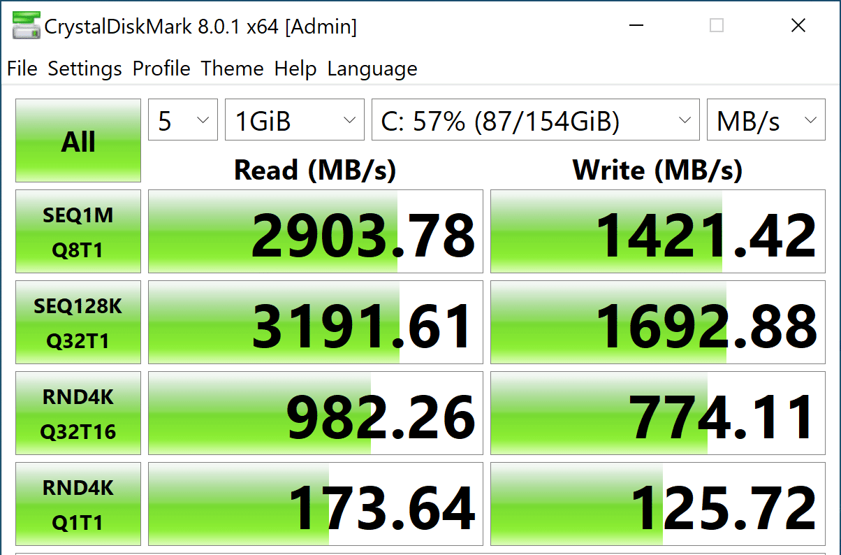 StorageReview-CrystalDiskMark- Intel Optane Memory H20 Optane On