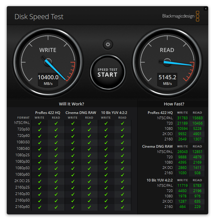 Gigabyte aorus AIC adaptor blackmagic test 