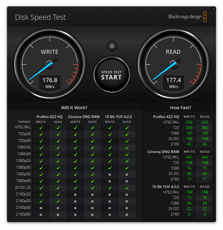 -Seagate FireCuda 8TB 游戏中心 Blackmagic 性能