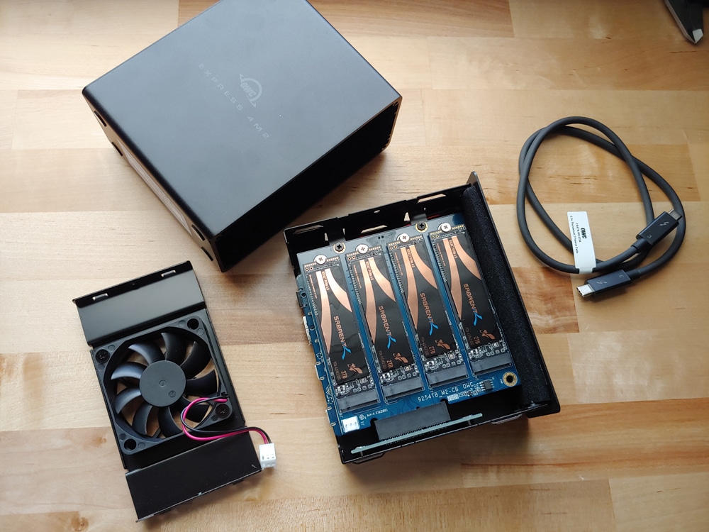 OWC Express 4M2 - Boîtier RAID 4 baies Thunderbolt 3 SSD M.2 NVMe