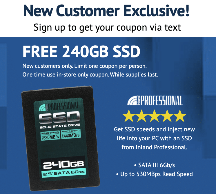 micro center free ssd