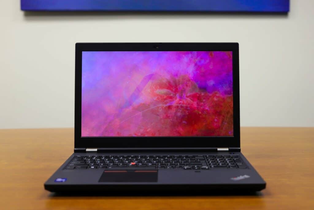 Lenovo ThinkPad P15 Gen 2 front view