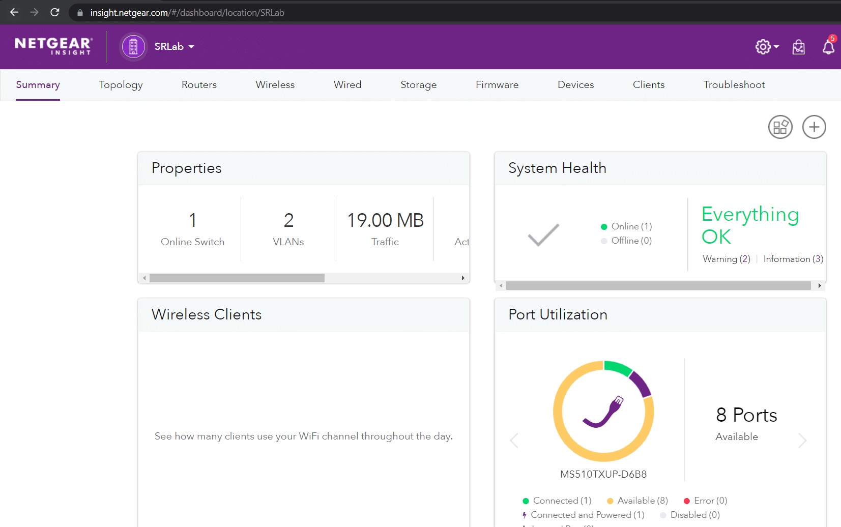 netgear switch insight