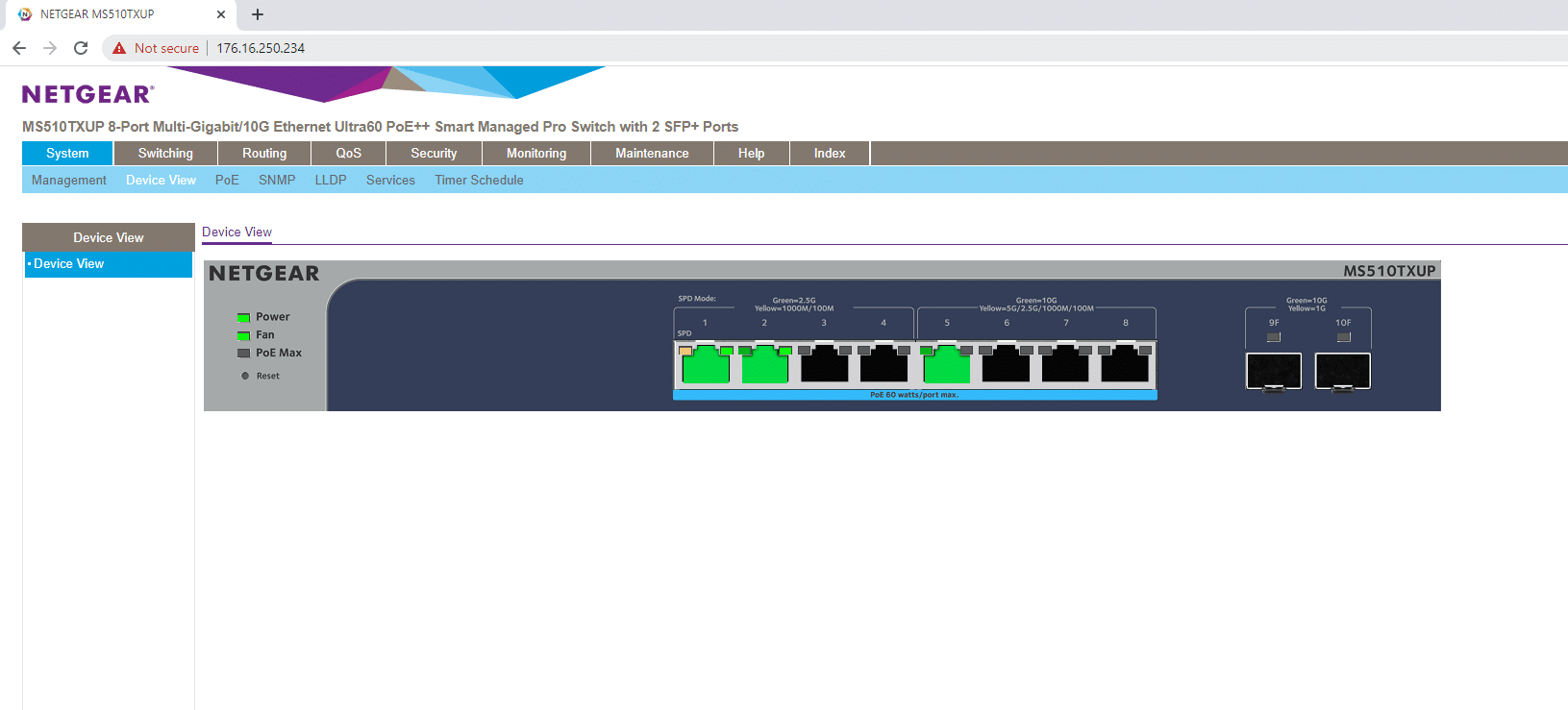 netgear switch poe ports