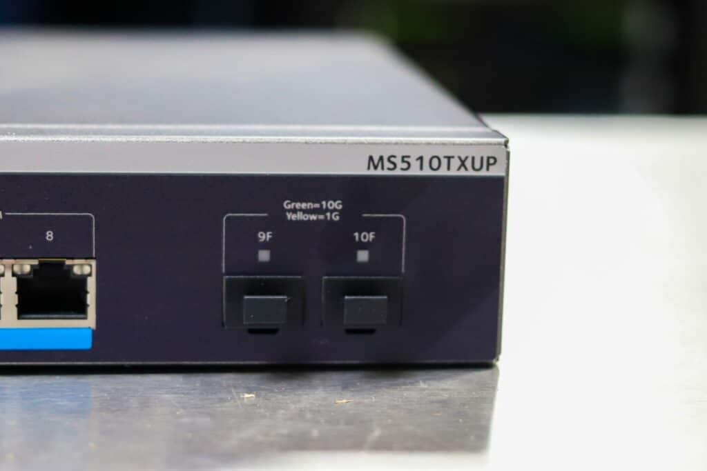 Netgear MS510TXUP right corner