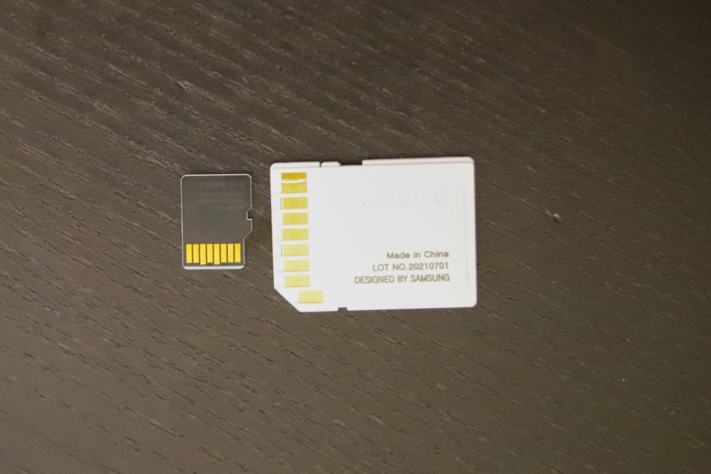 Samsung EVO Plus MicroSD back with adaptor