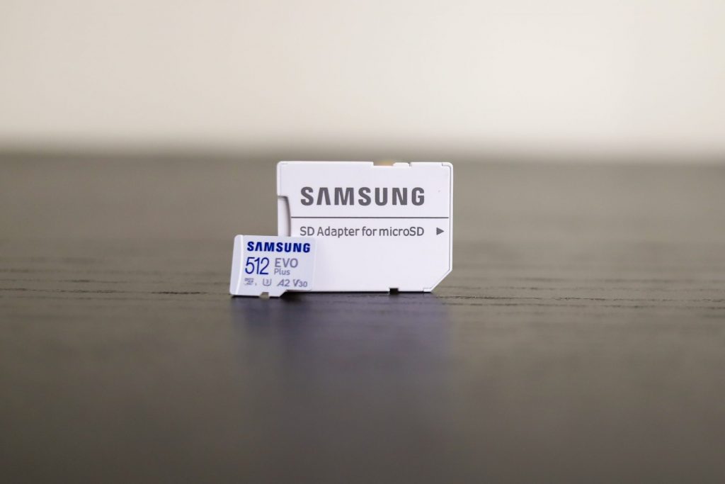 Samsung EVO Plus MicroSD front with adaptor
