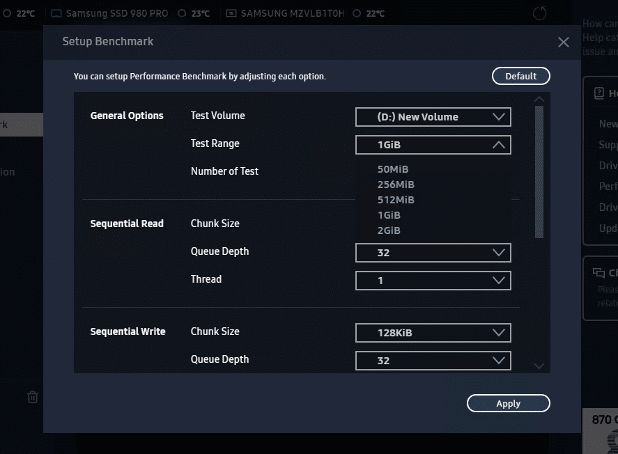 Samsung Magician 7 prestatiebenchmarks