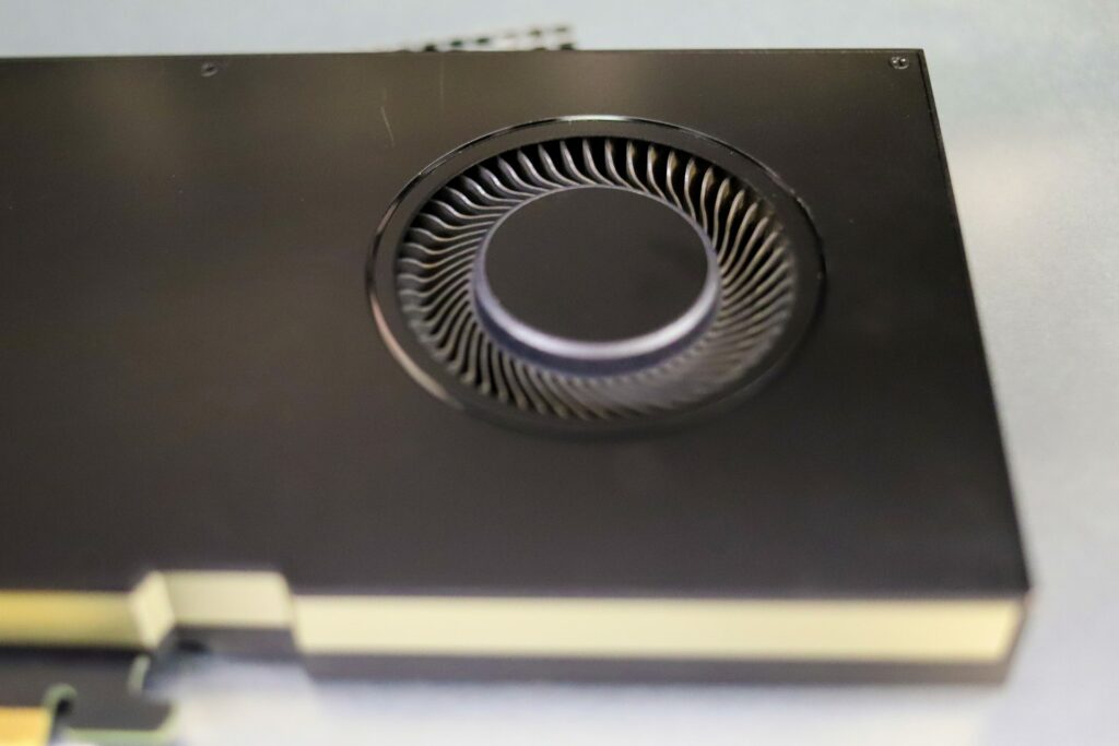 NVIDIA RTX A4000 fan view