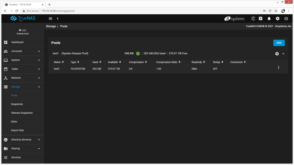 truenas core share view