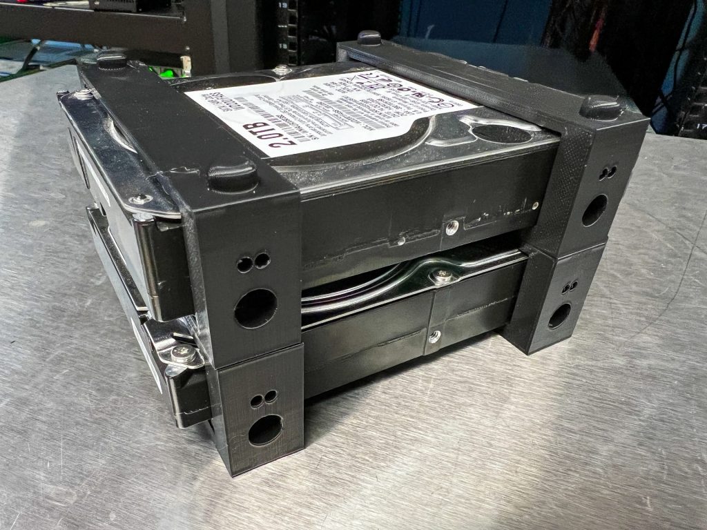 3D printed hard drive carrier