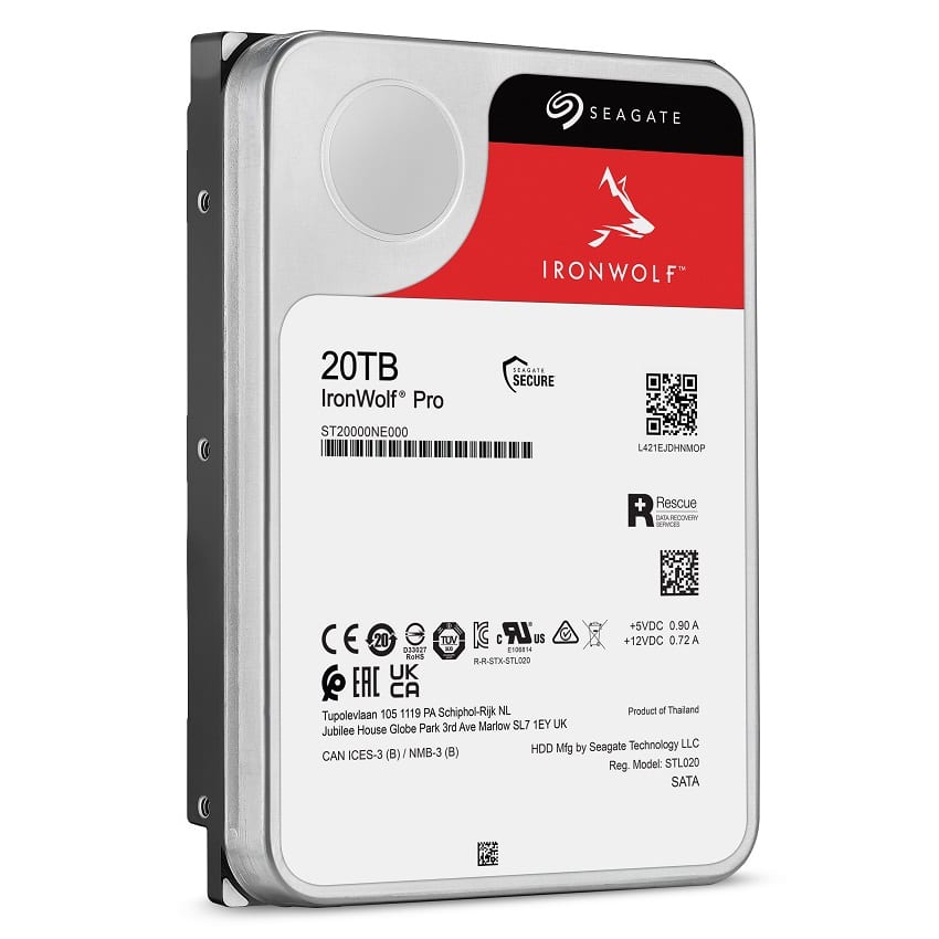 Seagate Exos X20 and IronWolf Pro 20TB HDDs Shipping