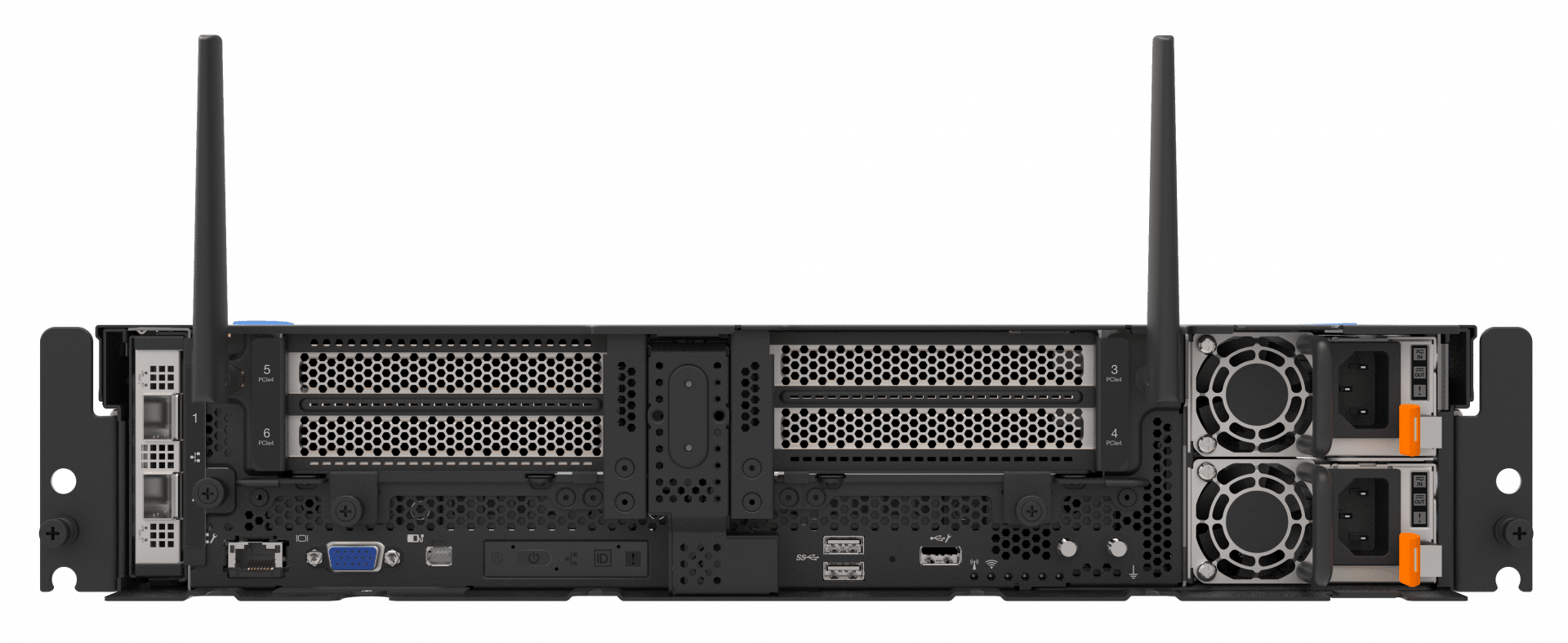 Lenovo ThinkEdge SE450 back view