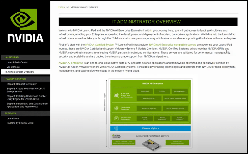 NVIDIA LaunchPad admin overview