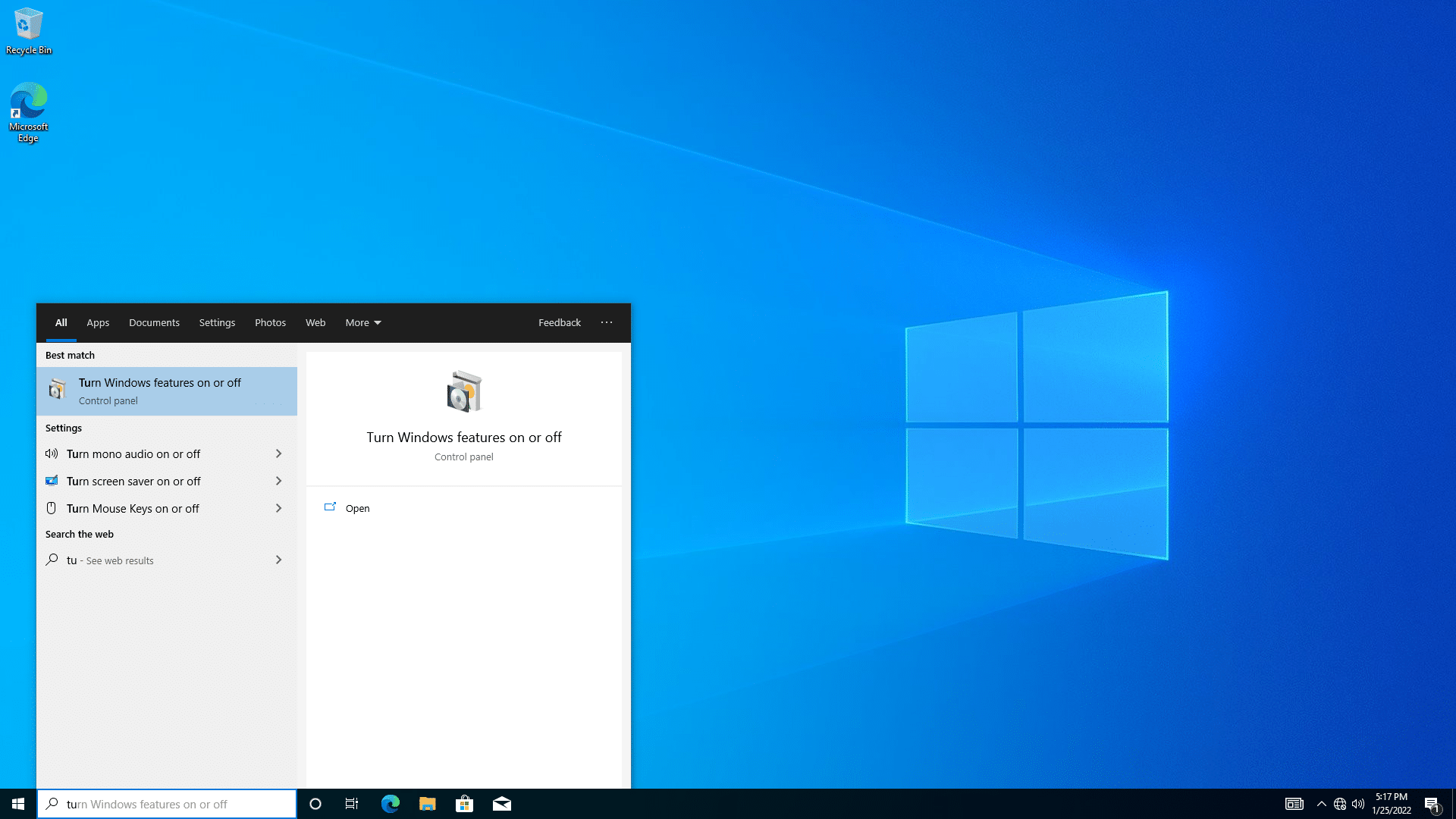 Hyper-V 开启功能