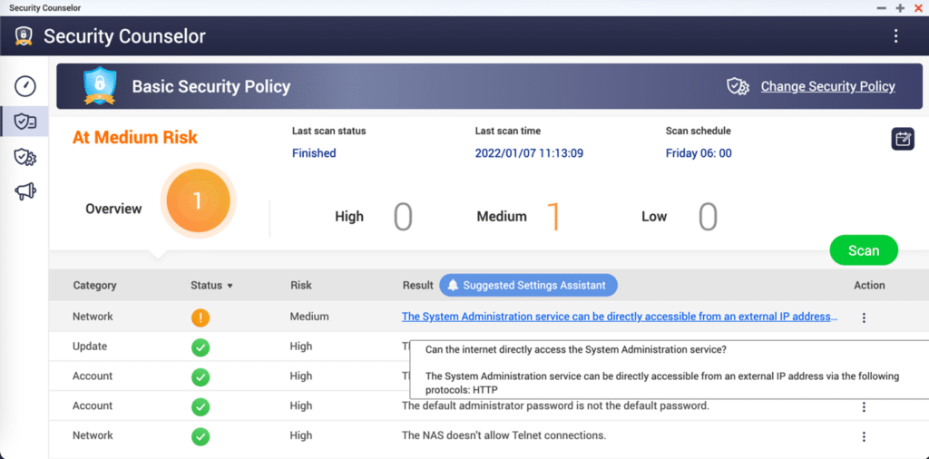 secure QNAP NAS - security counselor