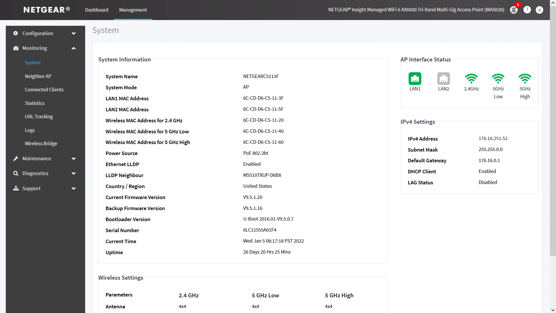 netgear-wax630-monitoring-menu